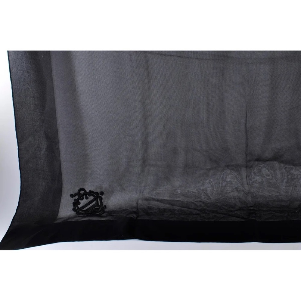 Christian Dior Scarf Bandana Silk 100% Black 88×88cm (35inches)Authentic - Picture 9 of 12